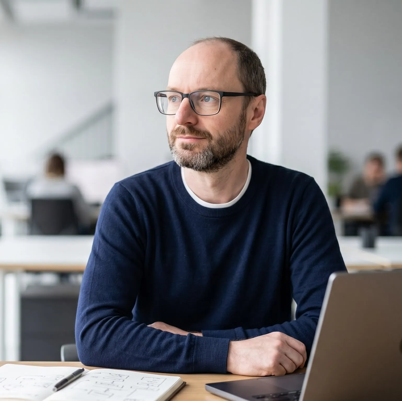 Portrait Foto mit Blick nach links